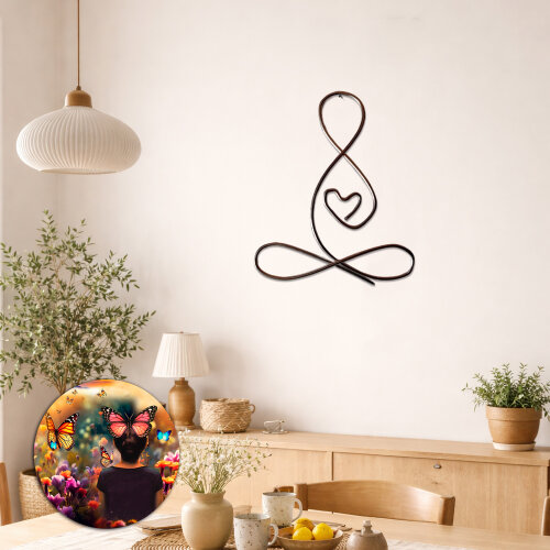 ESCULTURA YOGA ZEN DECORAÇÃO DE AMBIENTES