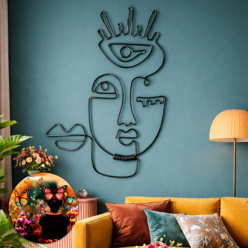 ESCULTURA DE PAREDE DECORAÇÃO PARA AMBIENTES MODERNOS MINIMALISTAS
