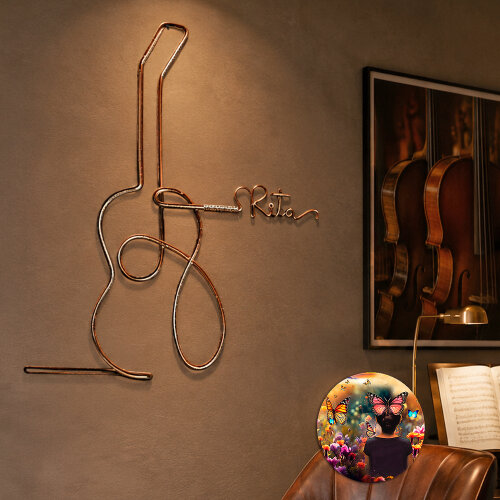 Escultura de Parede Violão Personalizado