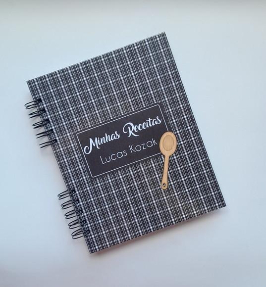 Caderno de Receitas Masculino Personalizado + Divisórias