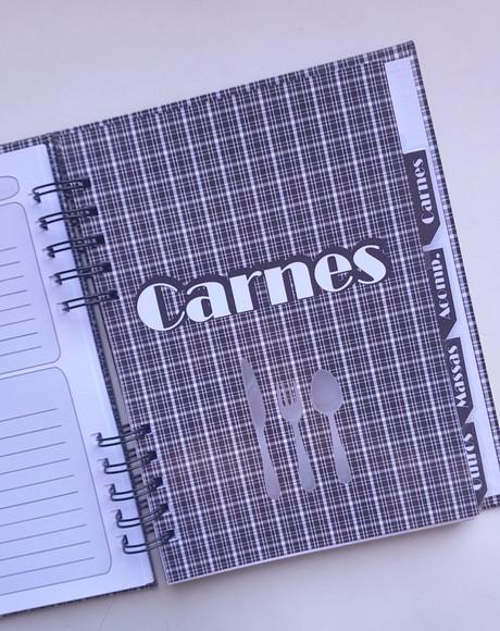 Caderno de Receitas Masculino Personalizado + Divisórias