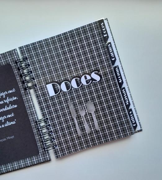 Caderno de Receitas Masculino Personalizado + Divisórias