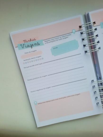 Diário/caderno de Viagens