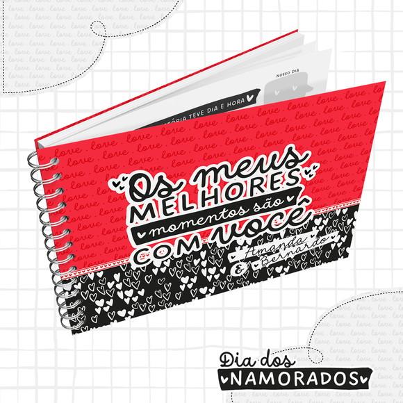 Mini Álbum Namorados Personalizado A5 - Capa Vermelha