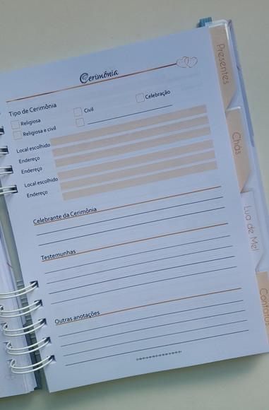 Planner da Noiva Personalizado c/ Divisórias - Escolha a Capa
