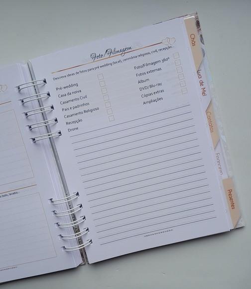 Planner da Noiva Personalizado c/ Divisórias - Escolha a Capa