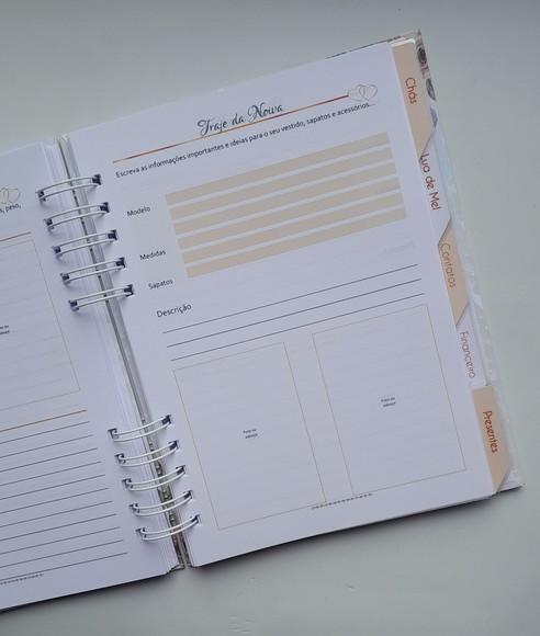Planner da Noiva Personalizado c/ Divisórias - Escolha a Capa