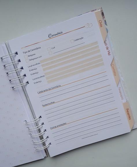 Planner da Noiva Personalizado c/ Divisórias - Escolha a Capa
