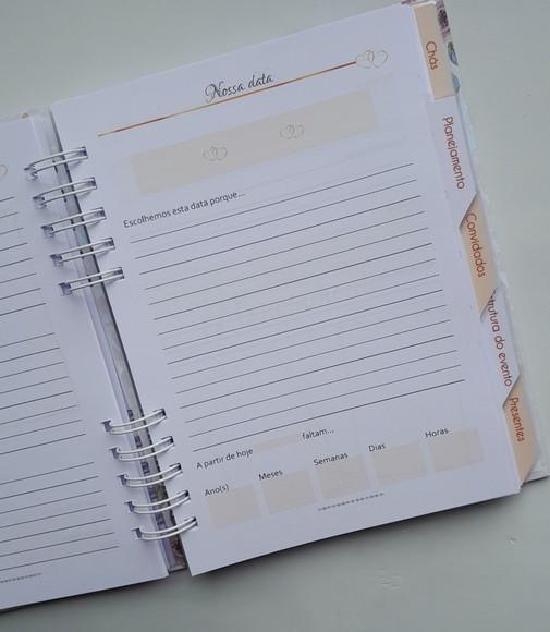 Planner da Noiva Personalizado c/ Divisórias - Escolha a Capa