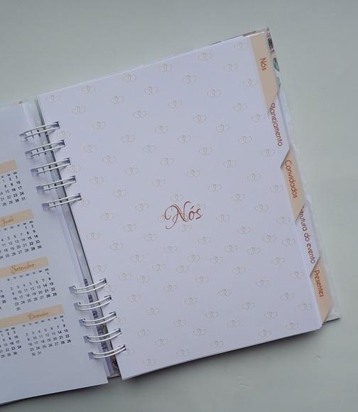 Planner da Noiva Personalizado Permanente c/ Divisórias