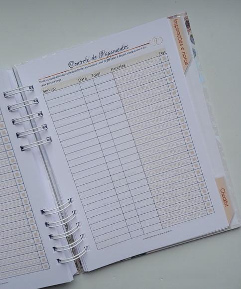 Planner da Noiva Personalizado c/ Divisórias - Escolha a Capa