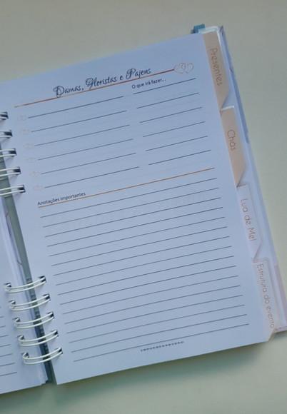 Planner da Noiva Personalizado c/ Divisórias - Escolha a Capa