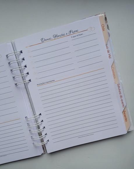 Planner da Noiva Personalizado Permanente c/ Divisórias