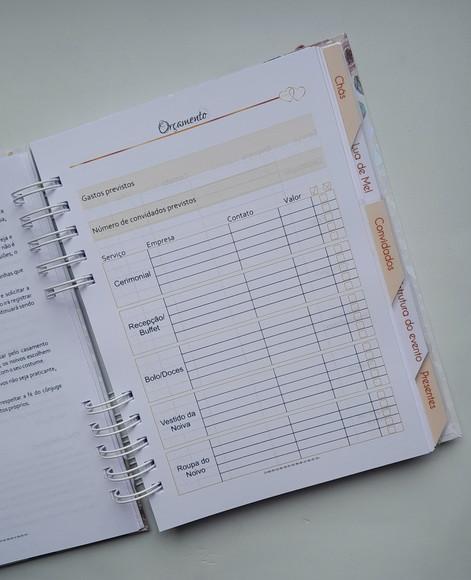 Planner da Noiva Personalizado Permanente c/ Divisórias
