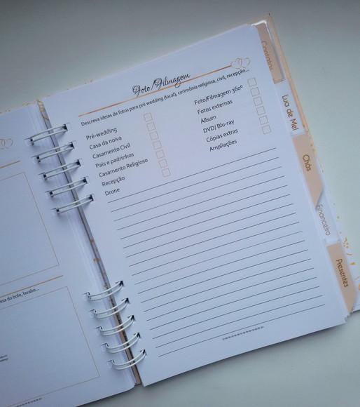 Planner da Noiva Personalizado c/ Divisórias - Escolha a Capa