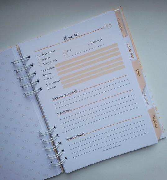 Planner da Noiva Personalizado c/ Divisórias - Escolha a Capa