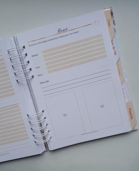 Planner da Noiva Personalizado c/ Divisórias - Escolha a Capa