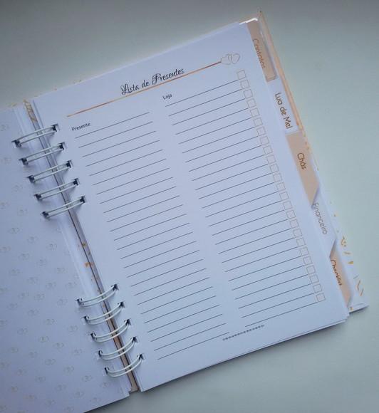 Planner da Noiva Personalizado c/ Divisórias - Escolha a Capa