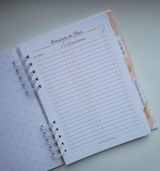 Planner da Noiva Personalizado c/ Divisórias - Escolha a Capa