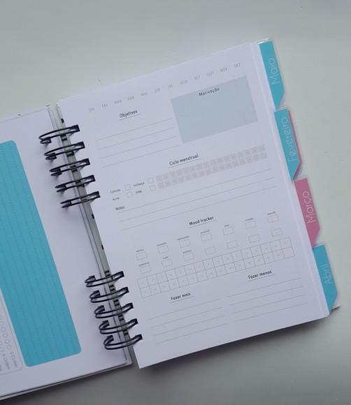 Planner Fitness Feminino + Divisórias