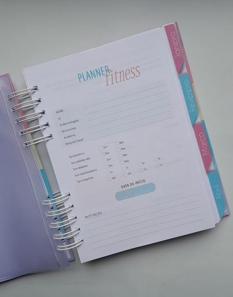 Planner Fitness Feminino + Divisórias