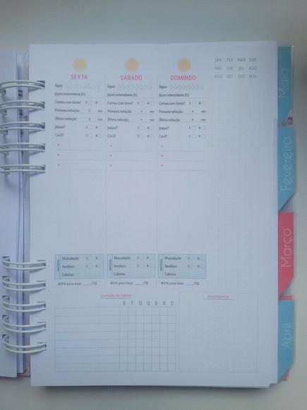 Planner Fitness Feminino + Divisórias