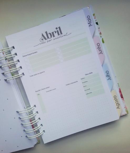 Planner Pessoal Permanente + Divisórias c/ Abas