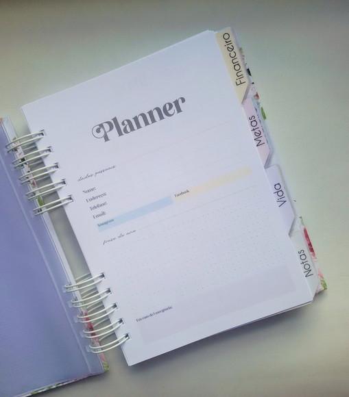 Planner Pessoal Permanente + Divisórias c/ Abas