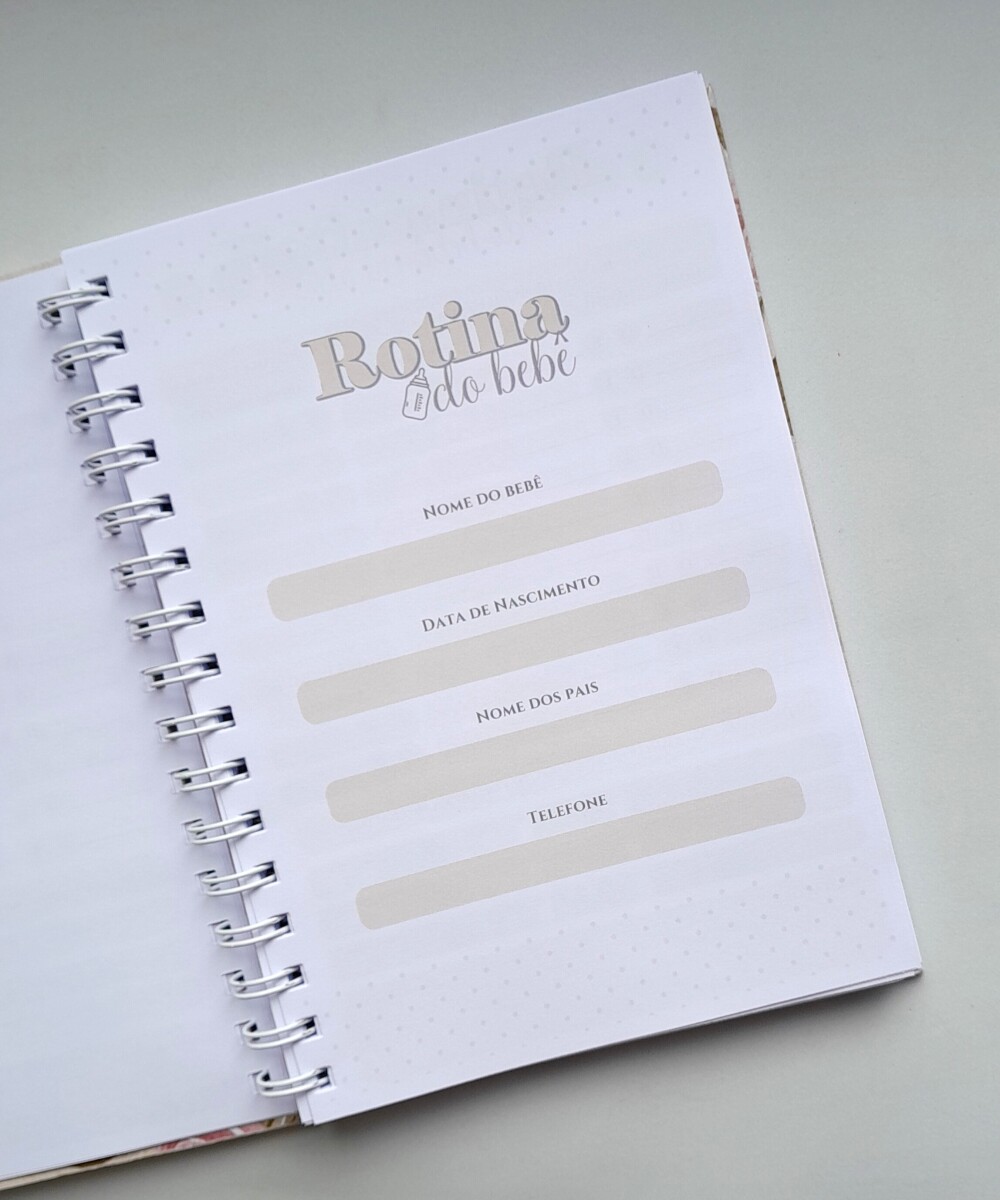 Diário de Rotina do Bebê Personalizado