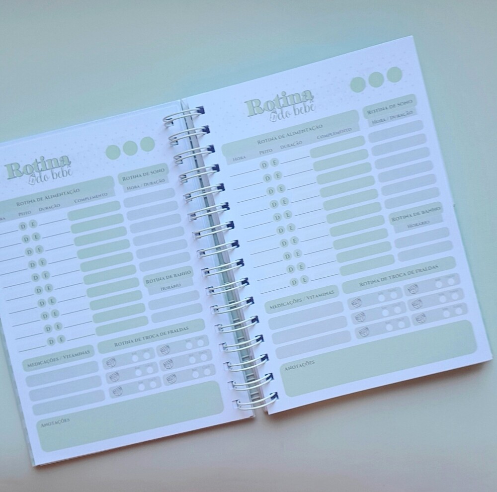 Diário de Rotina do Bebê Personalizado