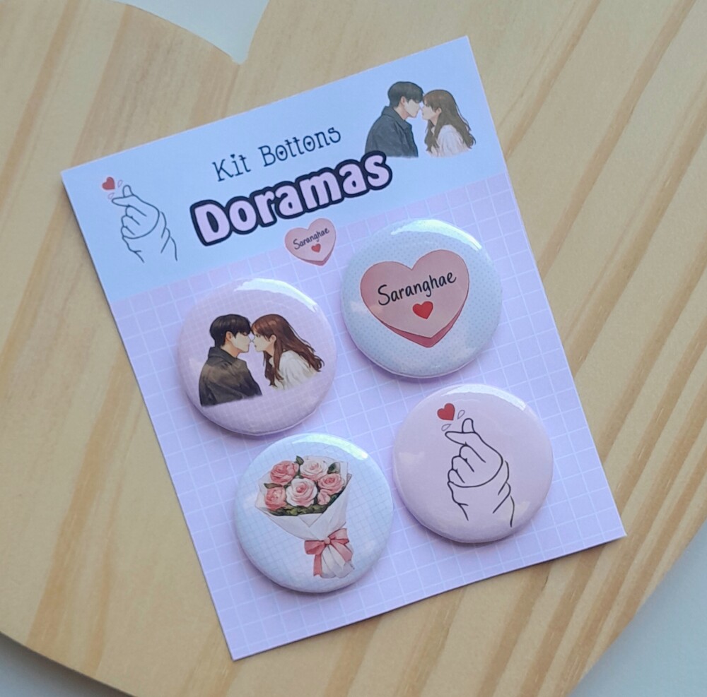 Kit Bottons Dorama - Cartela c/ 04