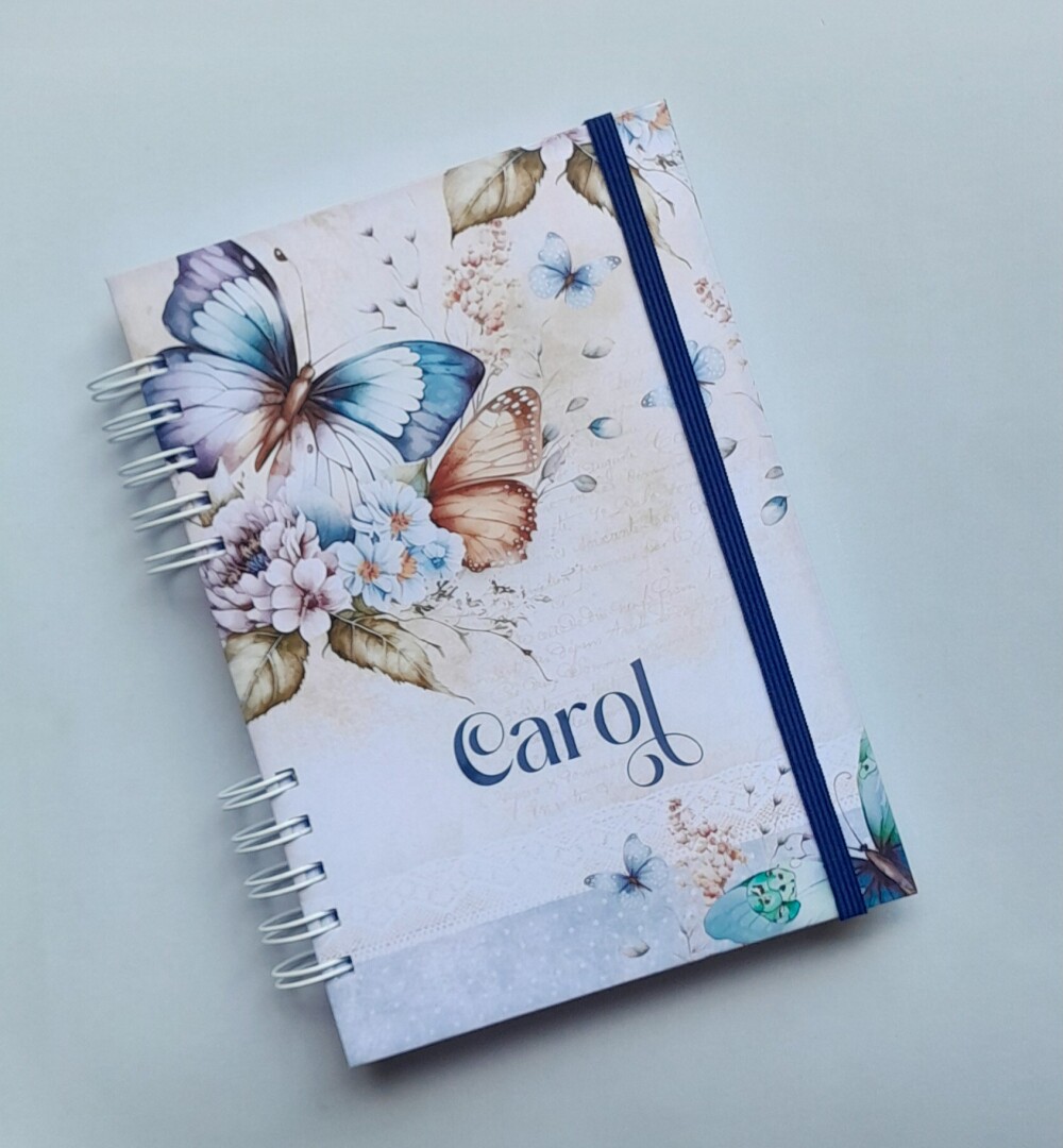 Caderno A5 Pautado 100 Folhas Personalizado - Escolha Capa