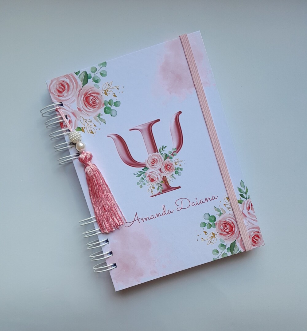 Caderno A5 Pautado 100 Folhas Personalizado - Escolha Capa