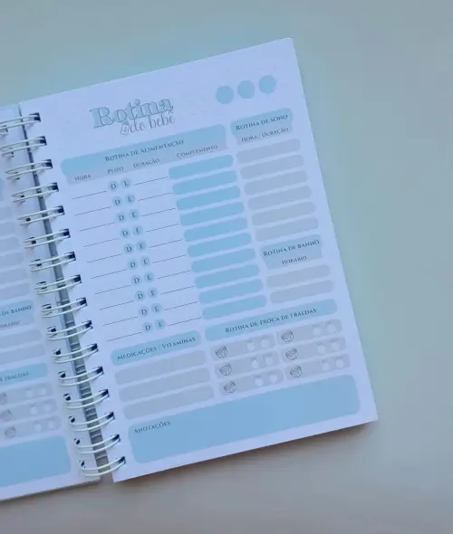 Diário de Rotina do Bebê Personalizado