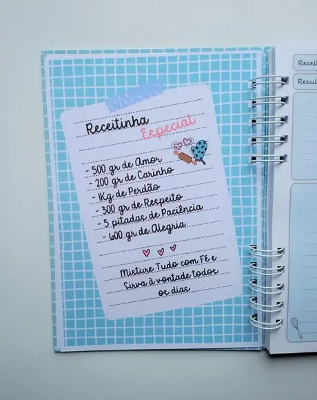 Caderno de Receitas A5 Personalizado