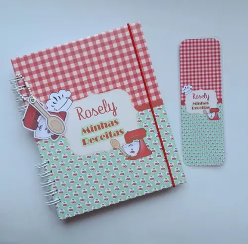 Caderno de Receitas Personalizado + Divisórias c/ Abas
