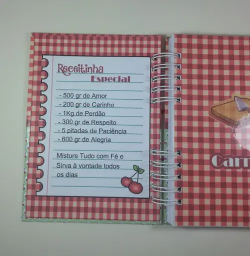 Caderno de Receitas Personalizado + Divisórias c/ Abas