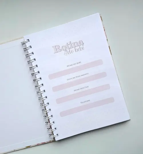 Diário de Rotina do Bebê A5 Personalizado