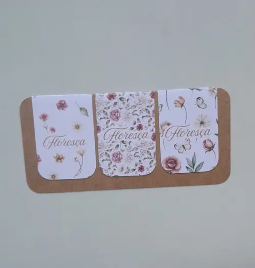 Marca Página Magnético - Cartela 03 Unidades - Floresça