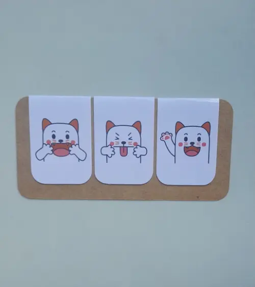 Marca Página Magnético - Cartela 03 Unidades - Gatinhos