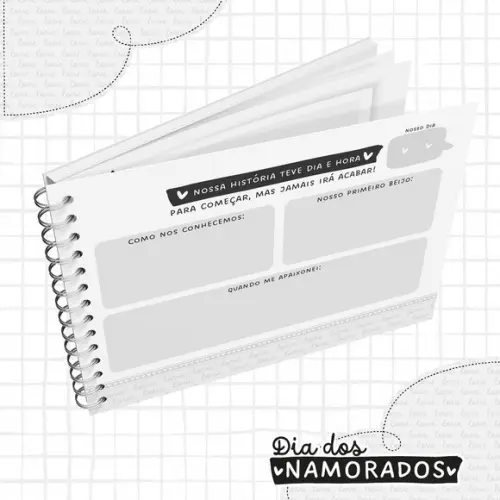 Mini Álbum Namorados Personalizado A5 - Capa Vermelha
