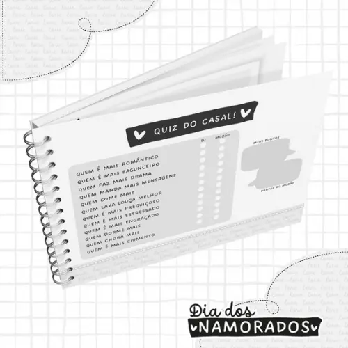 Mini Álbum Namorados Personalizado A5 - Capa Vermelha