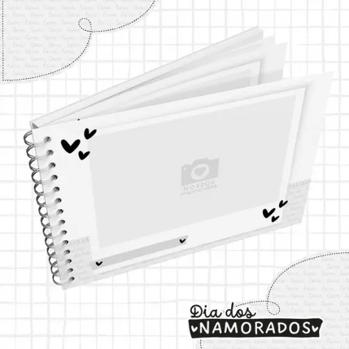 Mini Álbum Namorados Personalizado A5 - Capa Vermelha