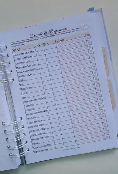 Planner da Noiva Personalizado c/ Divisórias - Escolha a Capa