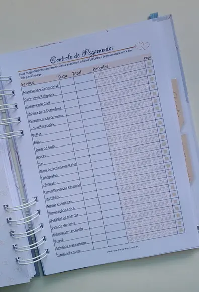 Planner da Noiva Personalizado c/ Divisórias - Escolha a Capa