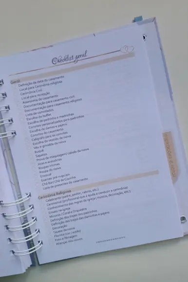 Planner da Noiva Personalizado c/ Divisórias - Escolha a Capa