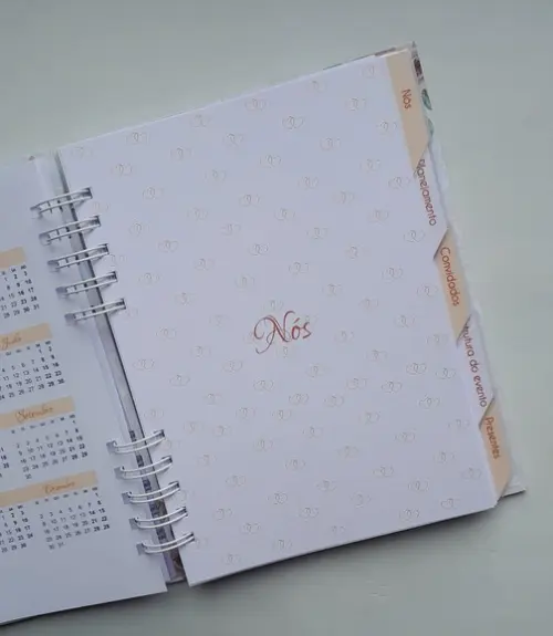 Planner da Noiva Personalizado Permanente c/ Divisórias