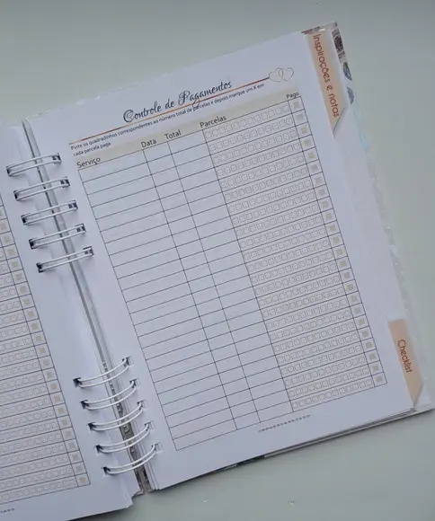 Planner da Noiva Personalizado c/ Divisórias - Escolha a Capa