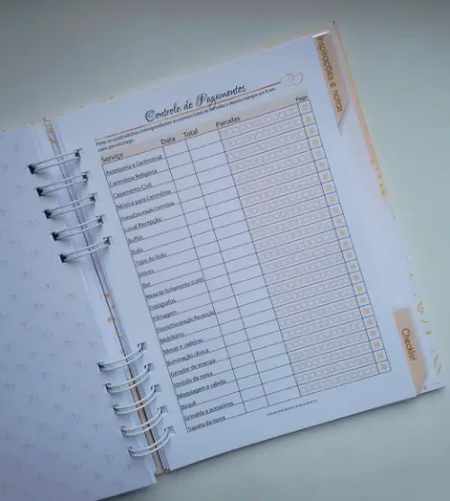 Planner da Noiva Personalizado c/ Divisórias - Escolha a Capa
