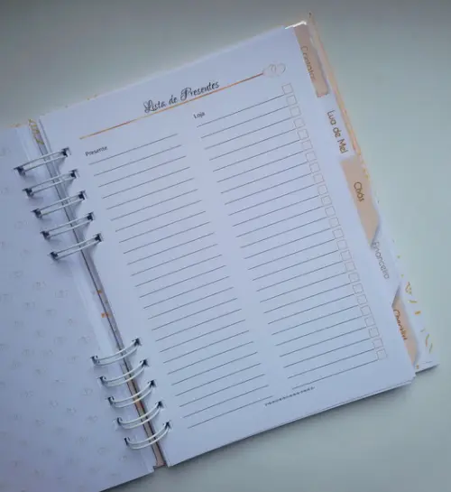 Planner da Noiva Personalizado c/ Divisórias - Escolha a Capa